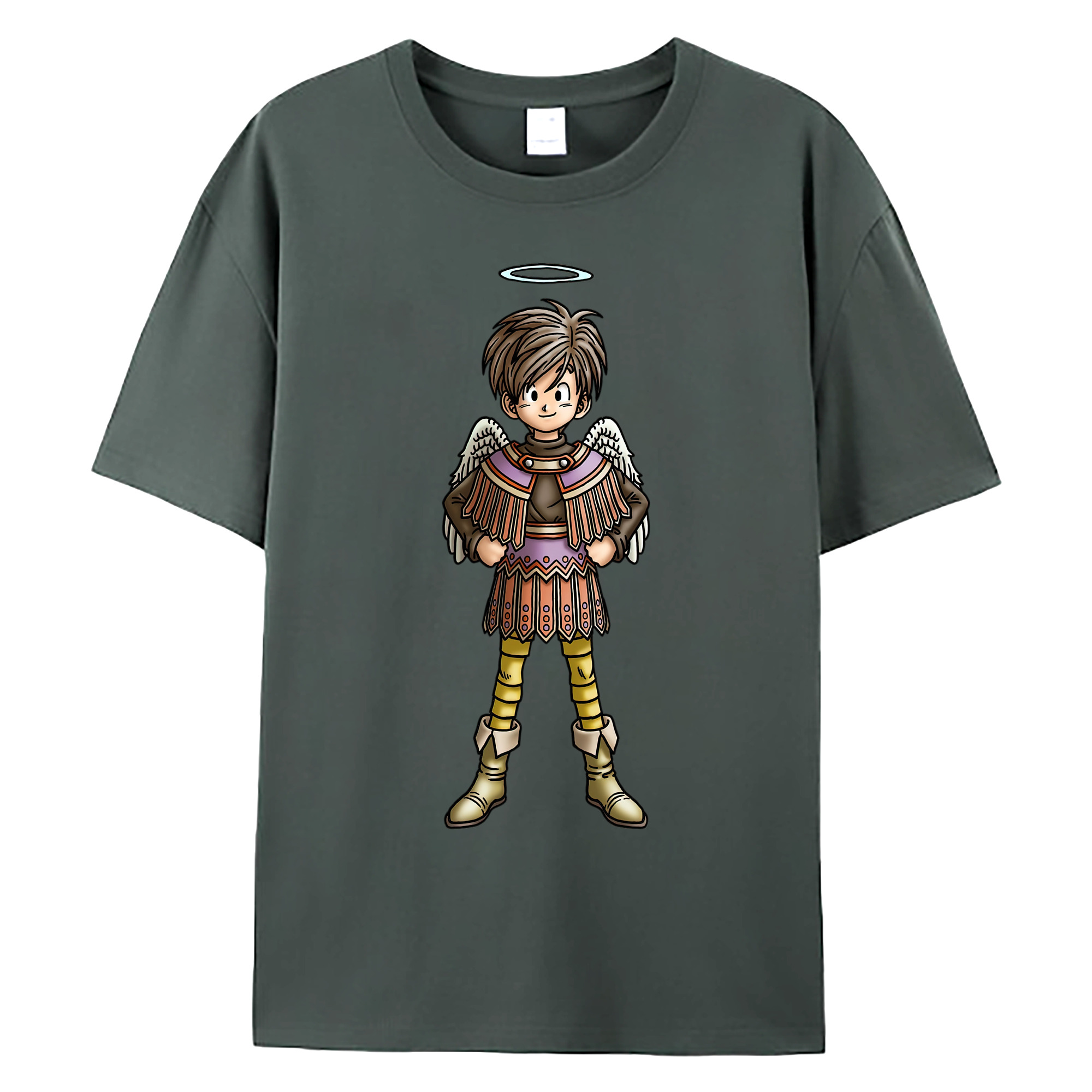 （画像用） ドラゴンクエスト Doragon Kuesuto Dragon Quest 綿100％ メンズ半袖Tシャツ｜肌触りやわらか＆通気性